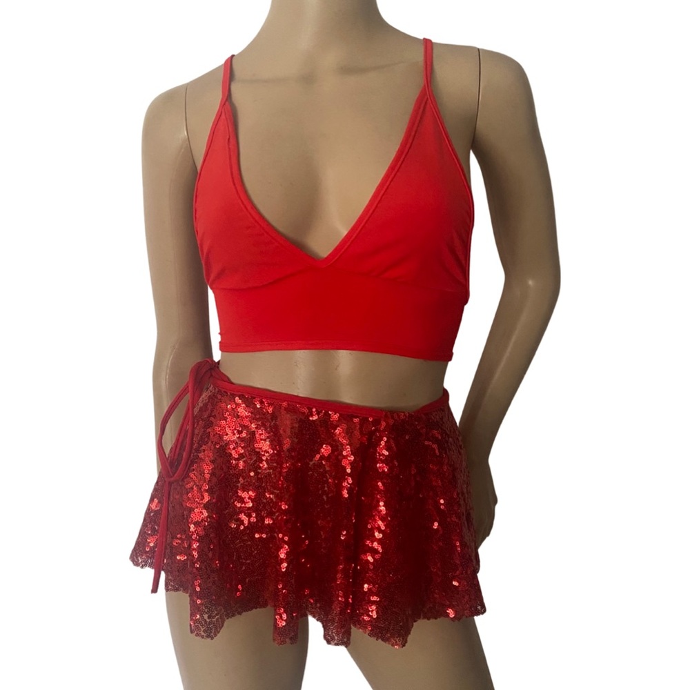 COPY - Sequins mini wrap skirt